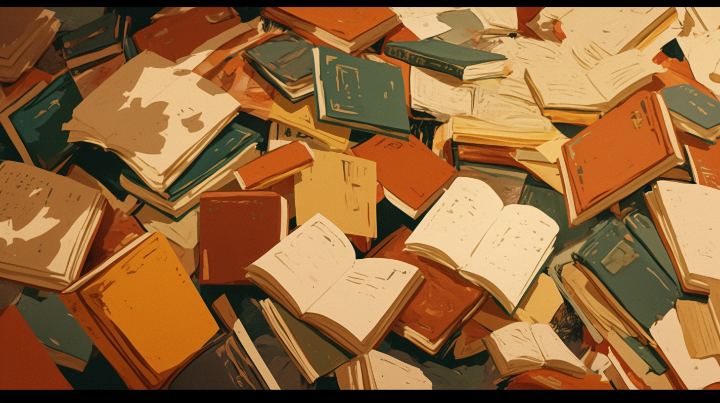 a pile of books